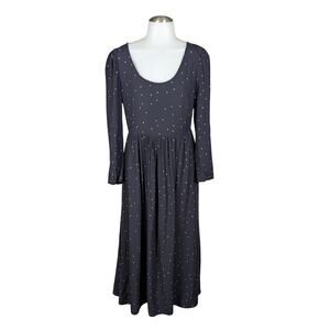 Madewell Alicia Dress Size 2 Night Stars Long Sleeve Witchy Dark Feminine Navy